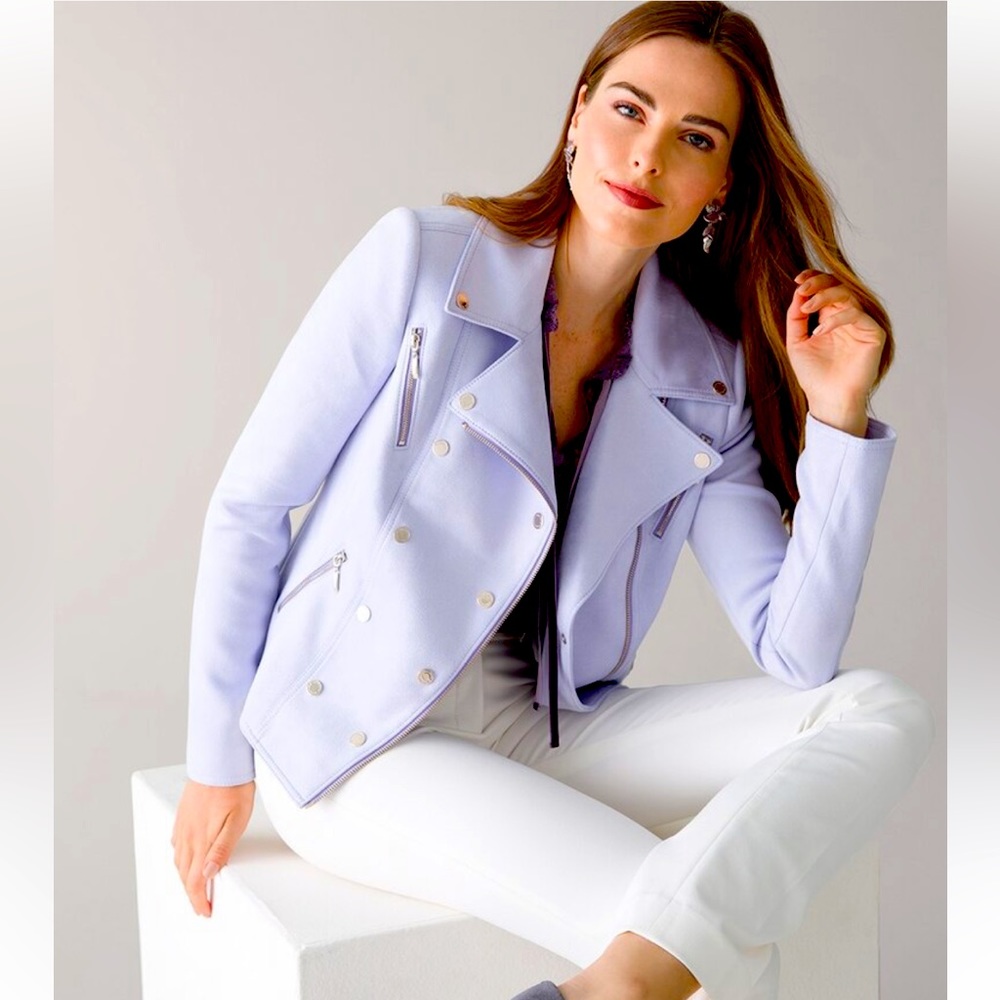 WHBM Vegan Suede Moto Jacket - NWT - Size 16